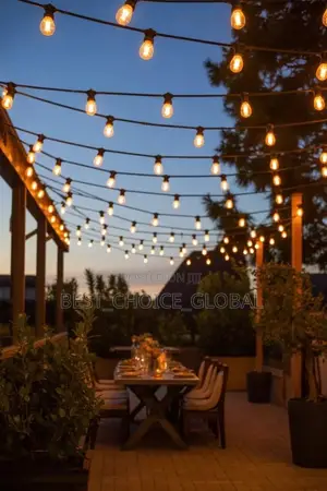 String Light Lampholder 10meter 20lampholder Completed With Bulb
