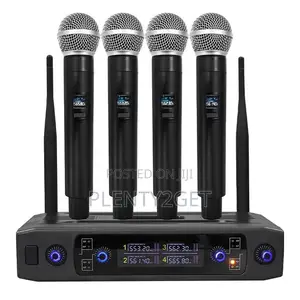 Bomge V440 Wireless Microphone, Professional 4 Channels Karaoke Handhe