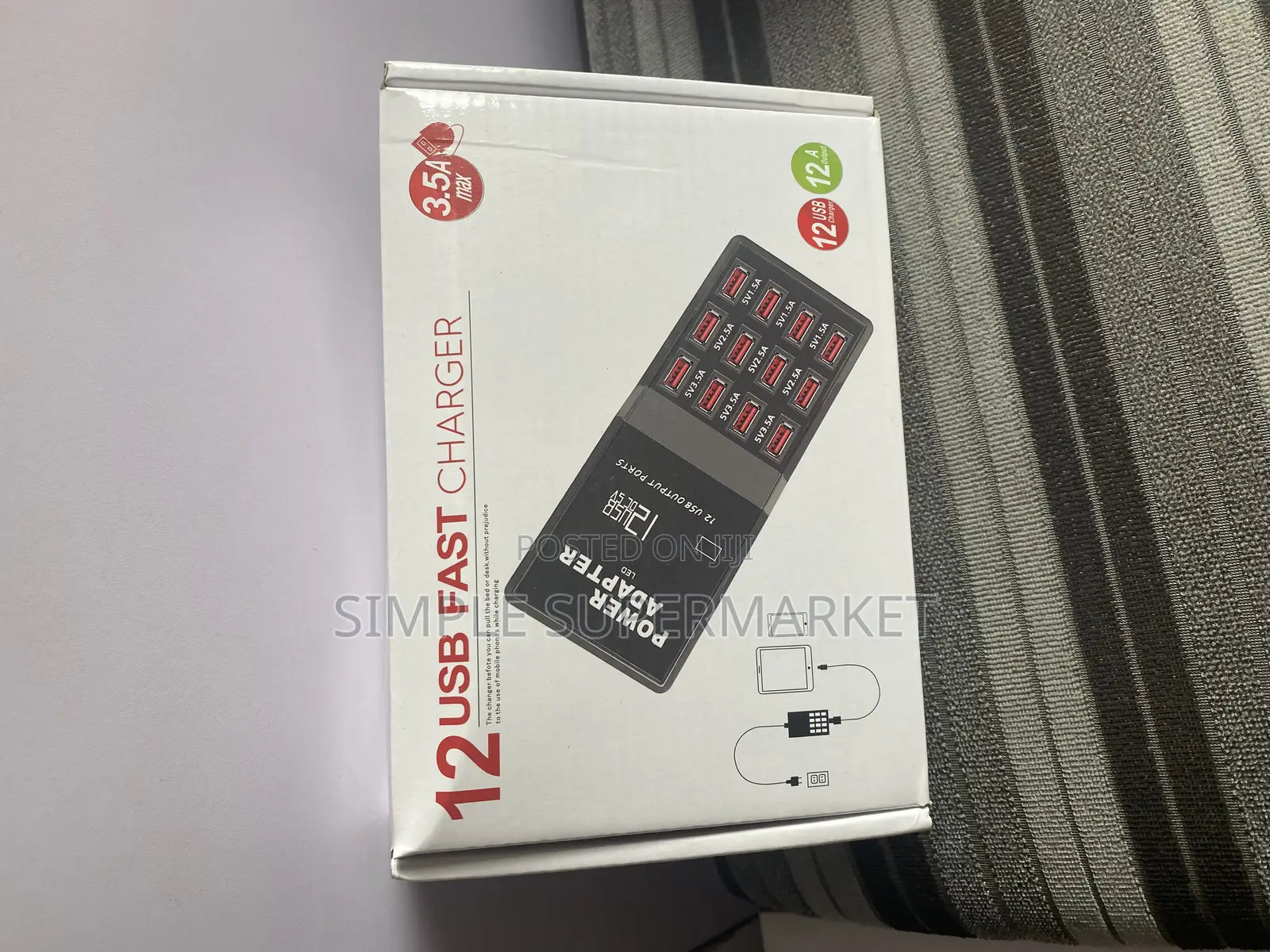 Power Adapter 12 Usb Fast Charger