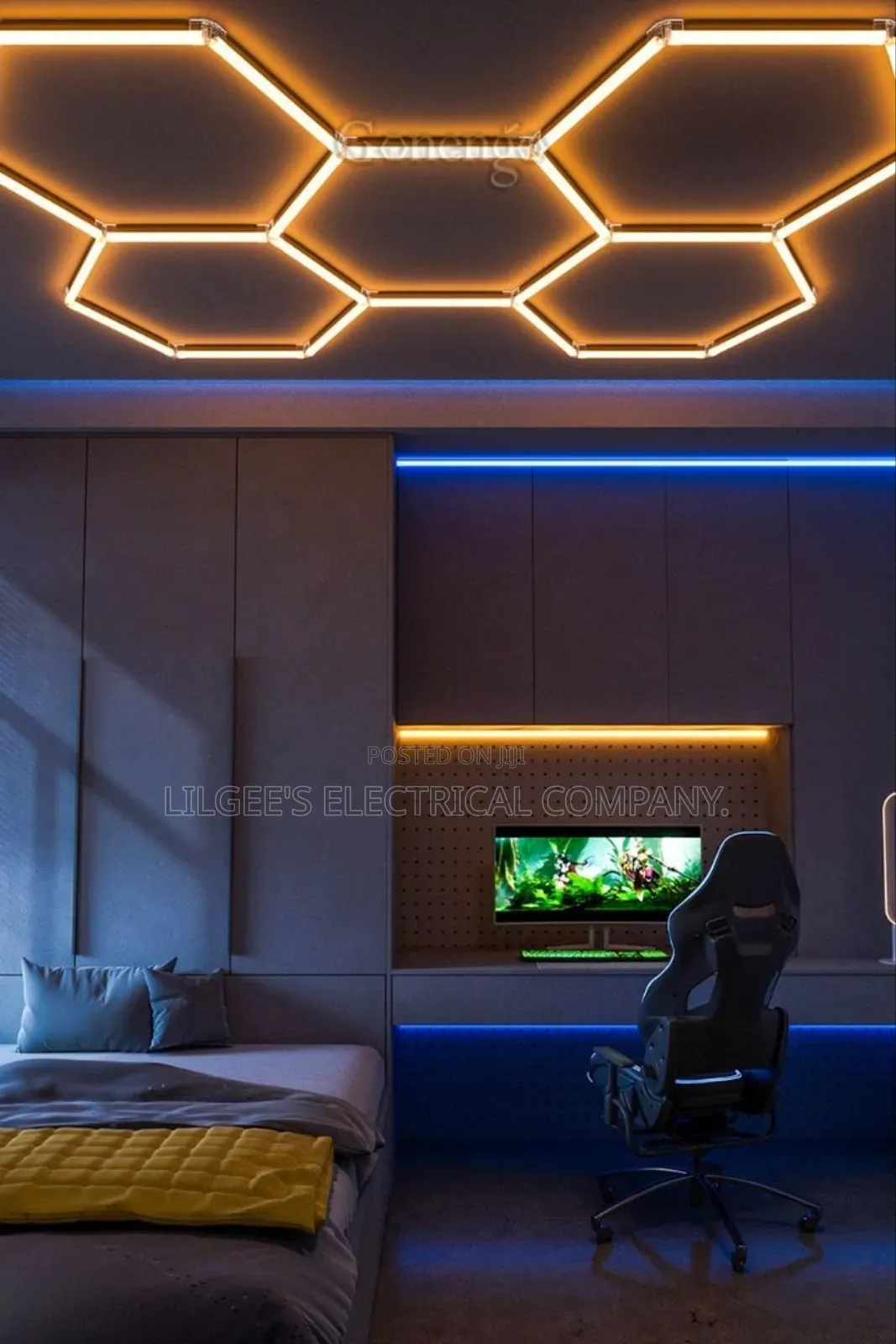 Decorative Warm White Hexagonal Led Light