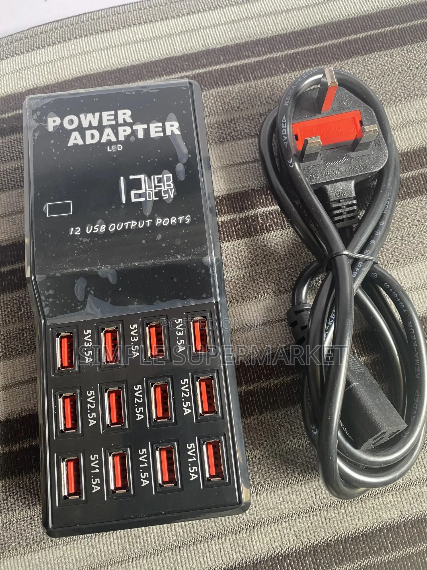 Power Adapter 12 Usb Fast Charger