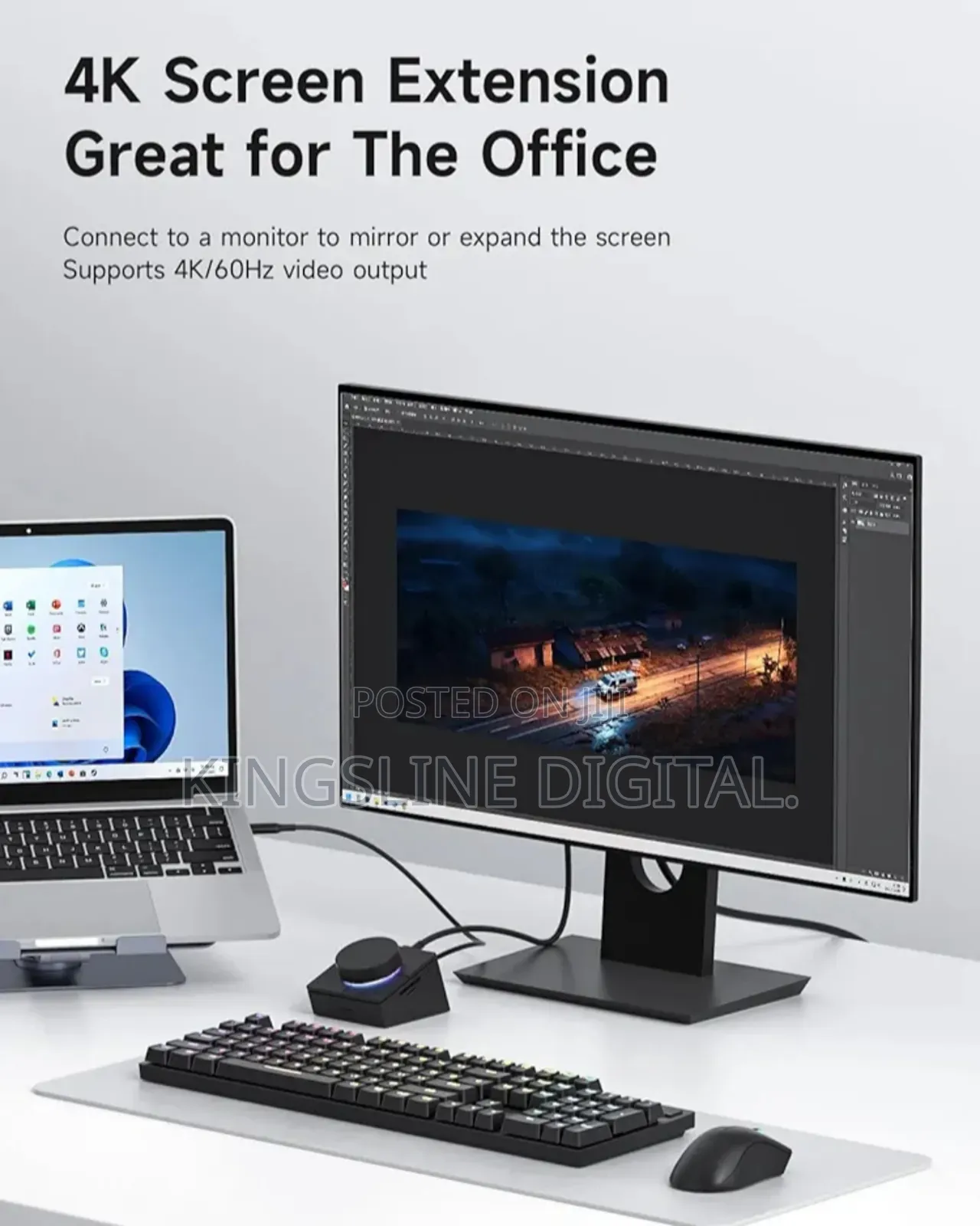 Hagibis Knob Usb C Hub With Shortcut Buttons, RGB Docking Station