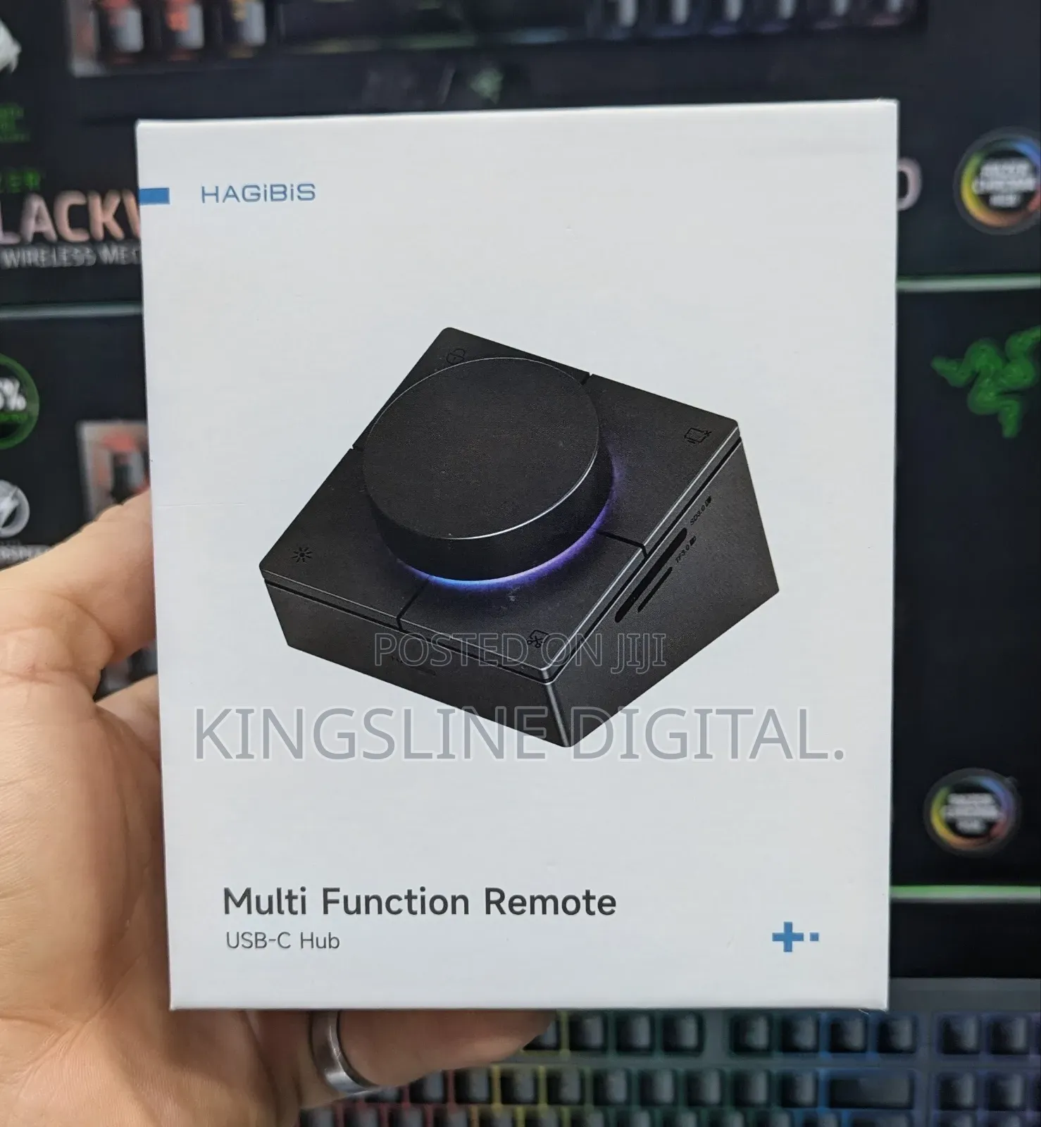 Hagibis Knob Usb C Hub With Shortcut Buttons, RGB Docking Station