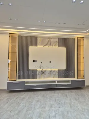 Solid Wooden Tv Console With Light Shelf