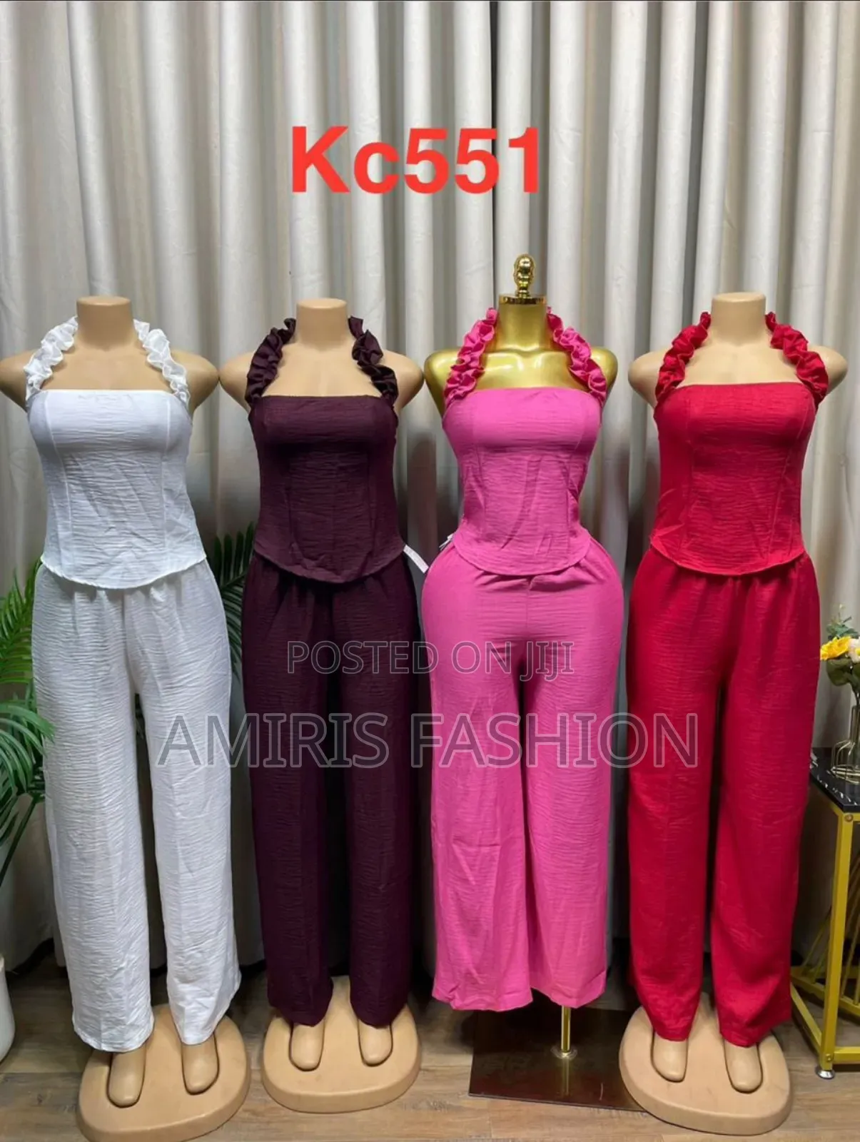 Sleeveless Two-piece Trousers