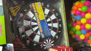 17-Inch Double-Sided Paper Dartboard Game Set.