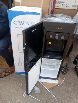 C Way Water Dispenser With Refrigerator Black