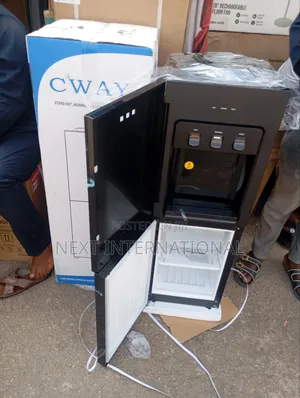 C Way Water Dispenser With Refrigerator Black