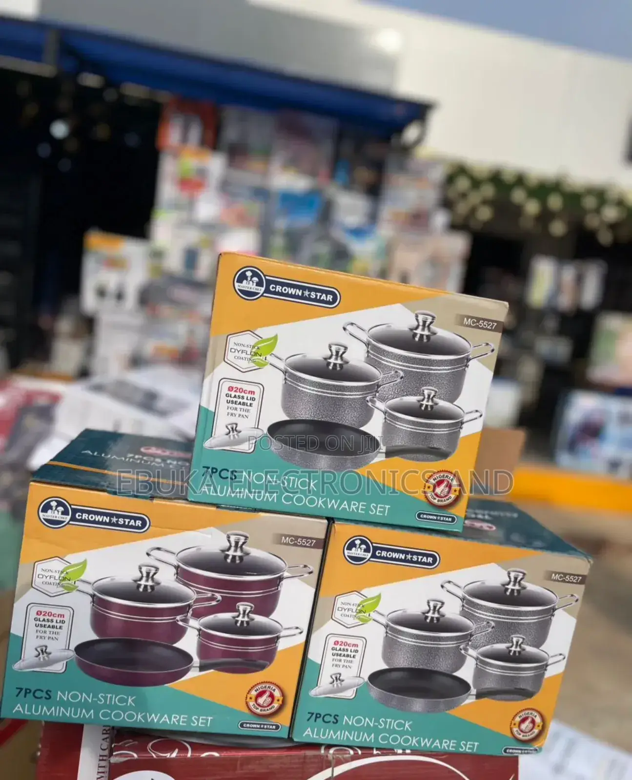 7-PCS Masterchef Crownstar Nonstick Cookware Set/Pot (Mc-5527)