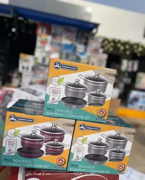 7-PCS Masterchef Crownstar Nonstick Cookware Set/Pot (Mc-5527)
