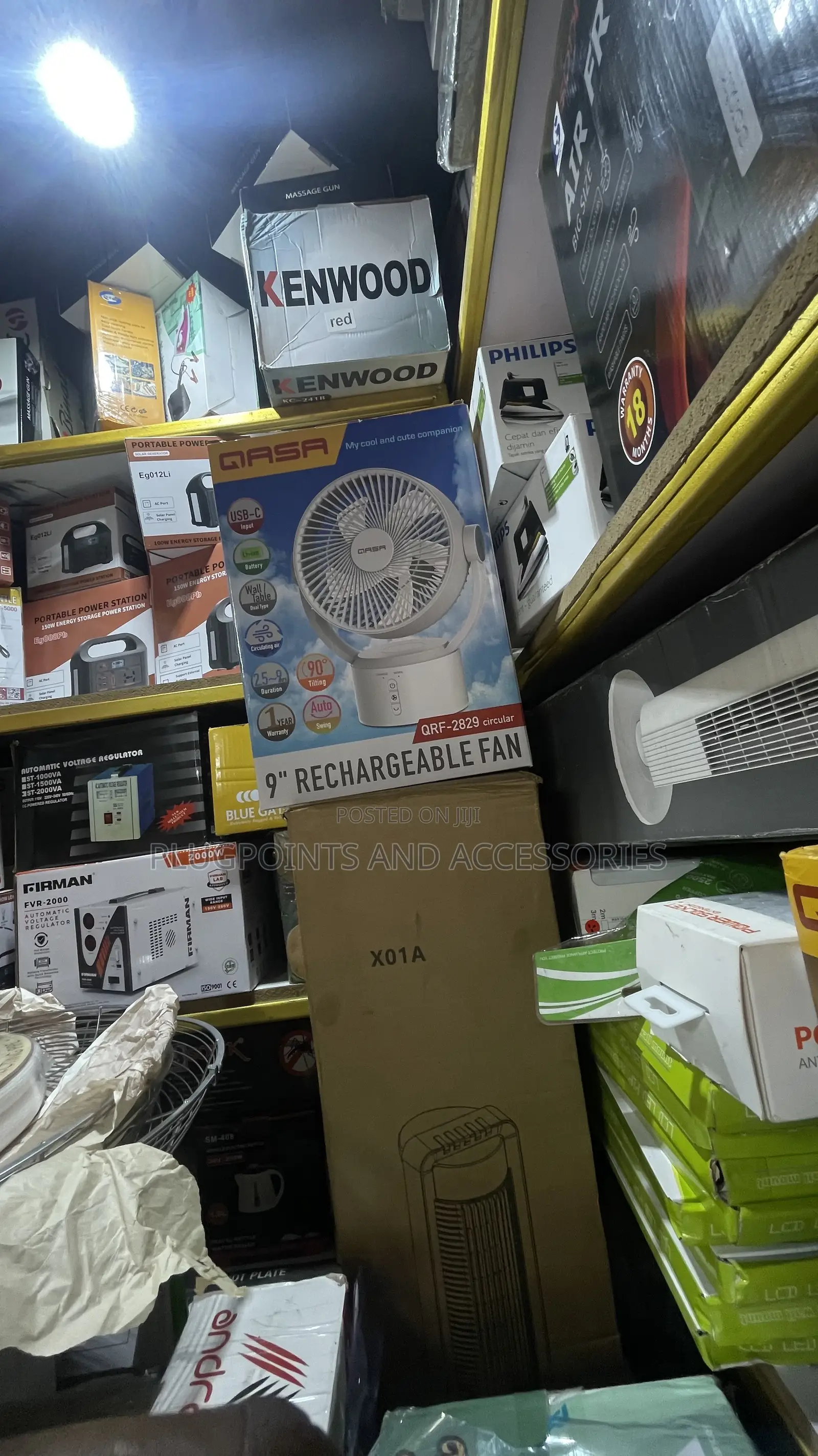 Qasa 9” Table Fan Li-on Battery