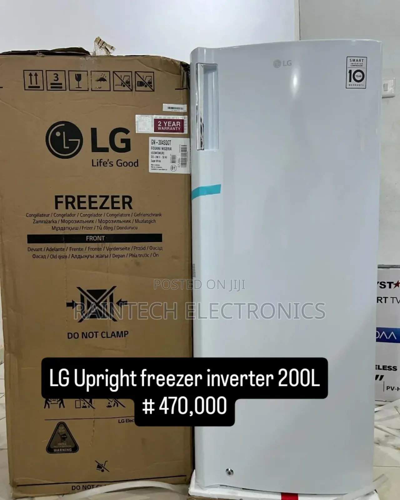 LG Upright Freezer Inverter 110w 200l