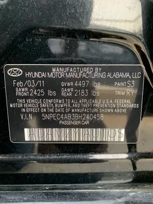 Hyundai Sonata 2011 Black