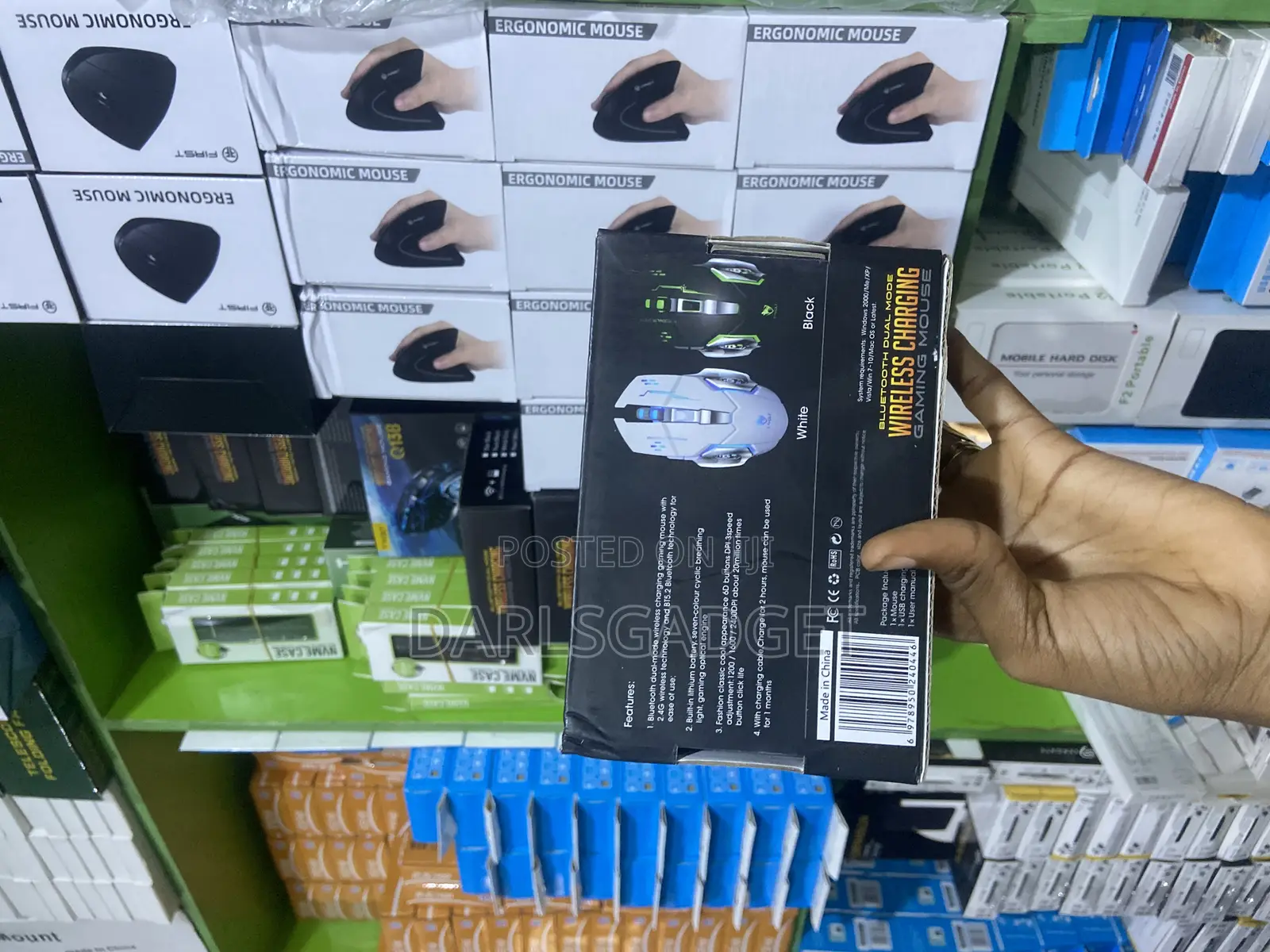 T-Wolf Q13b Wireless Charging Gaming Mouse RGB Dual Mode 2.4g