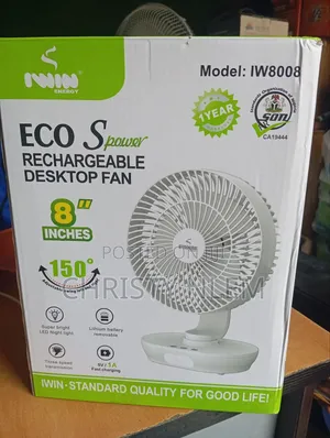 8" Iwin Rechargeable Table Fan