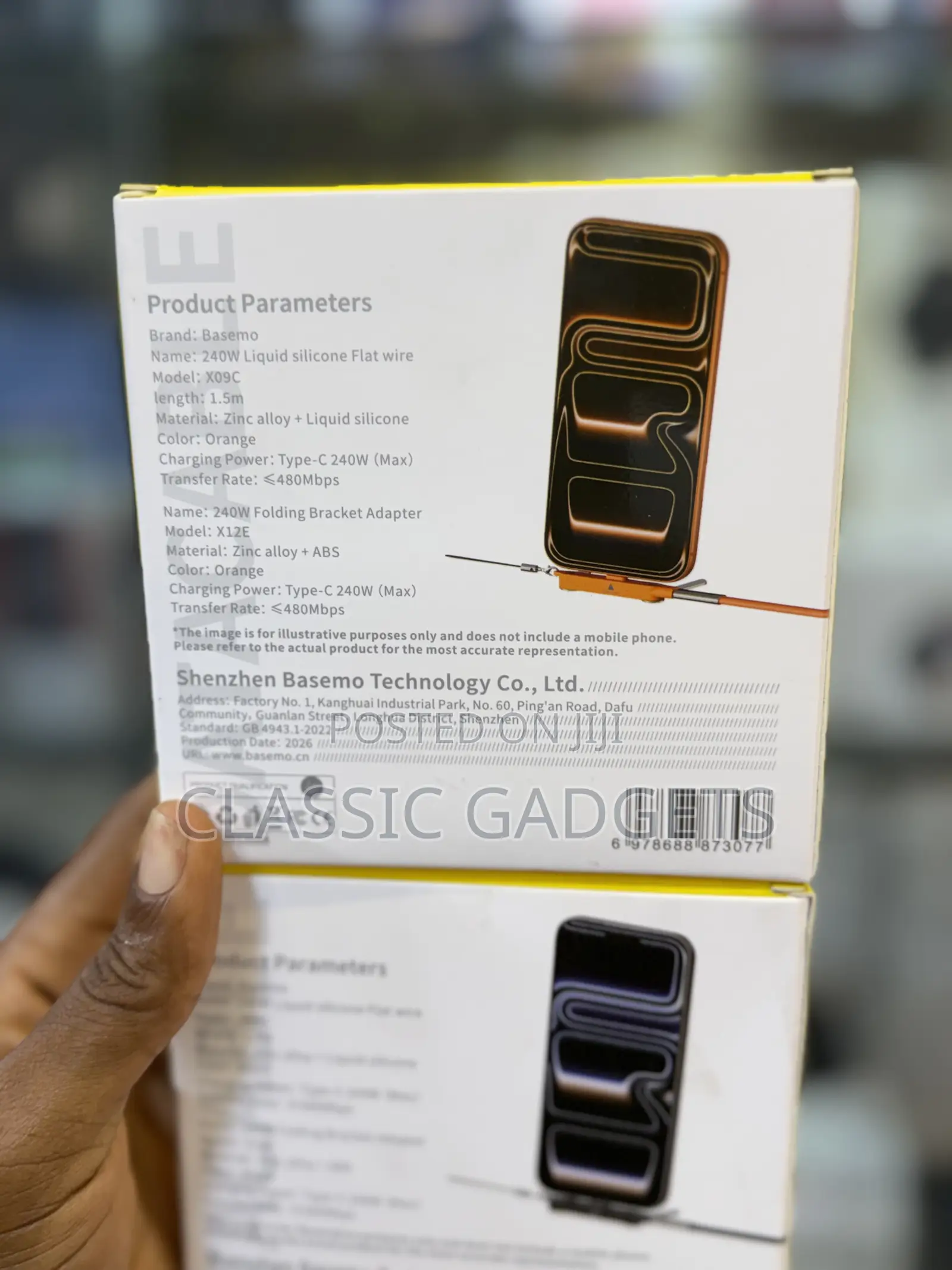 Basemo Invisible Holder Charger 240w Bracket Data Cable