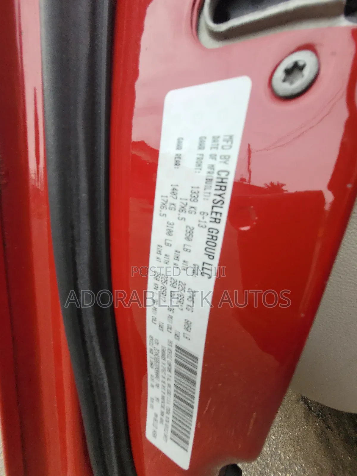 Dodge Caravan 2013 Red