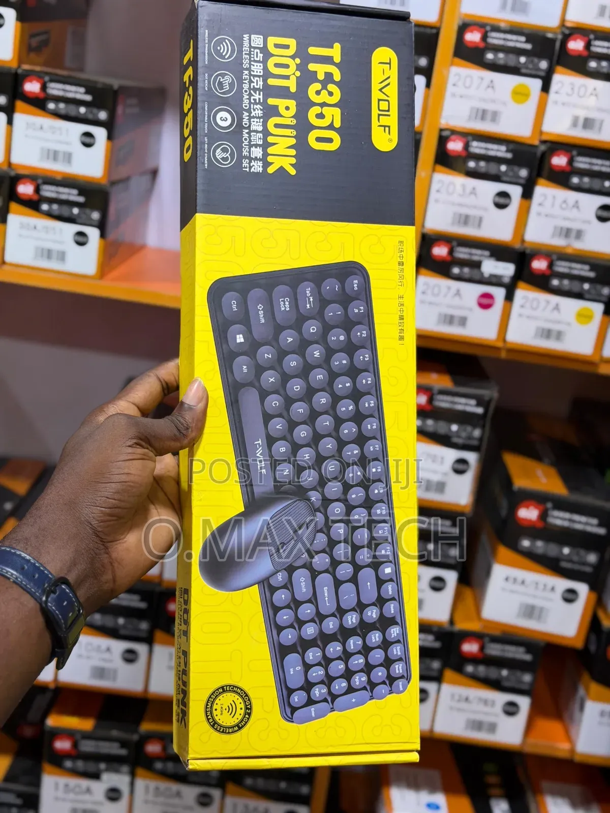 T-Wolf Tf350 Wireless Colorful Keyboard Mouse Set