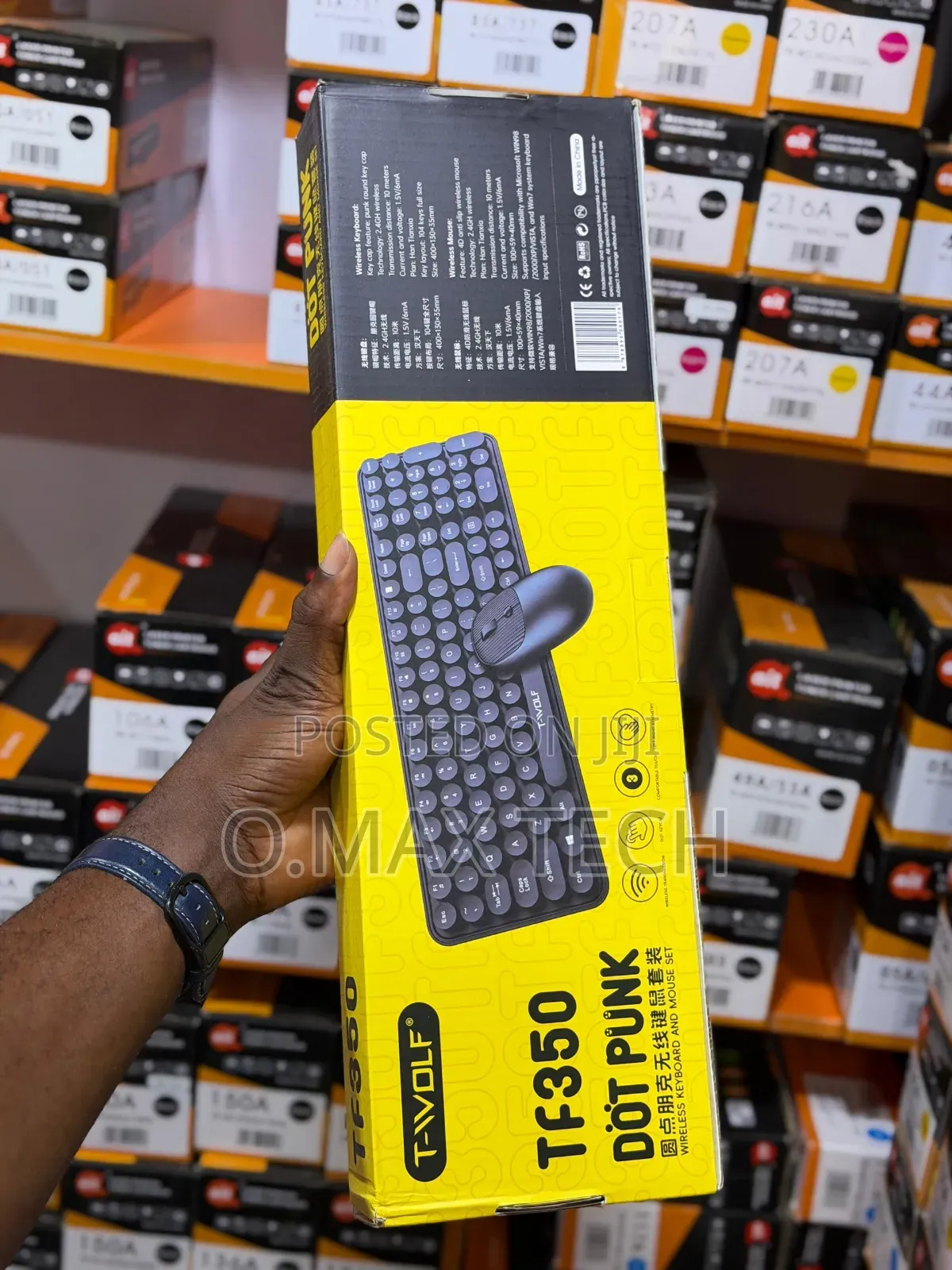T-Wolf Tf350 Wireless Colorful Keyboard Mouse Set