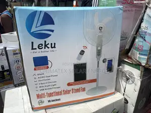 Leku 16-Inch Multifunctional Solar Stand Fan Very Much Affordable