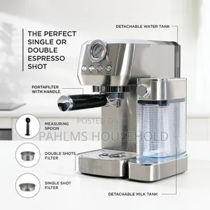 Smith Nobel Stainless Steel Espresso Coffee Machine + Milk Frother
