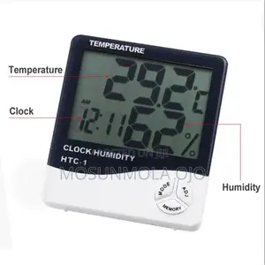 Household Thermometer and Hygrometer With Alarm Clock
