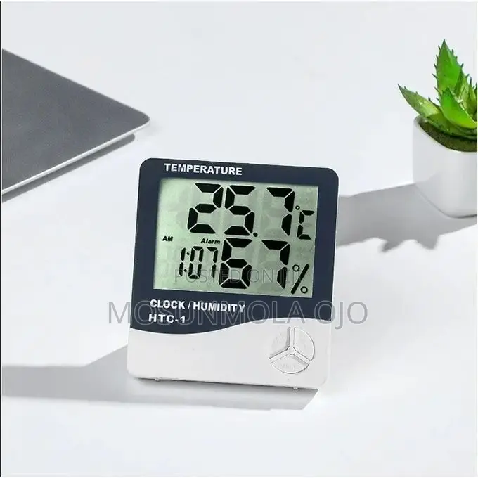 Household Thermometer and Hygrometer With Alarm Clock