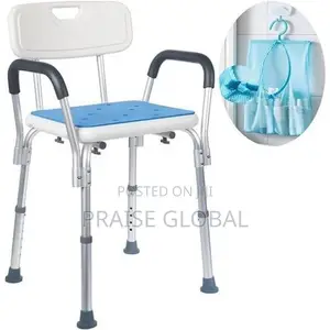 Elderly Bath Tub Chair Stool With Hand Rest, Back Rest and Padded Seat