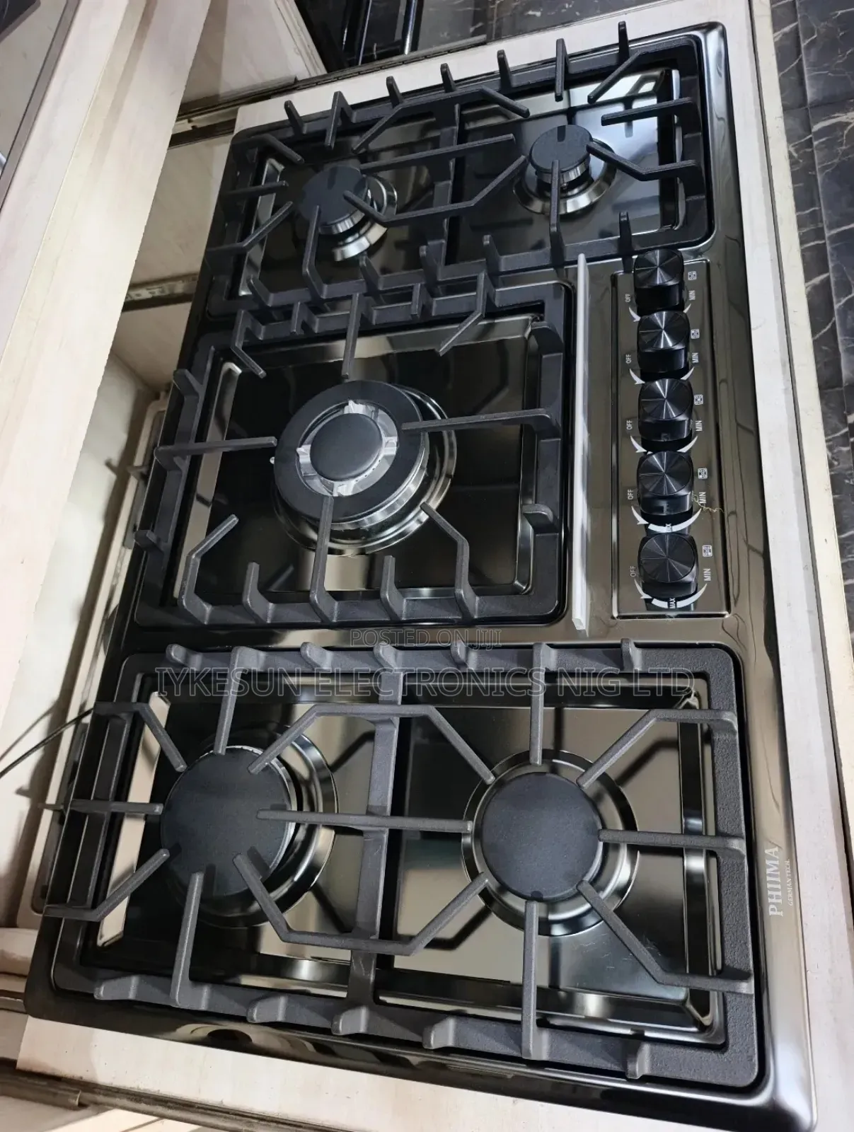 Original Phiima Built-in German Design 5 Burners Automatic Gas Cooker