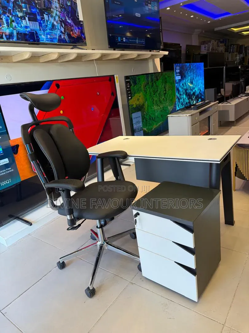 Ergonomic Chair With Executive Office Desk