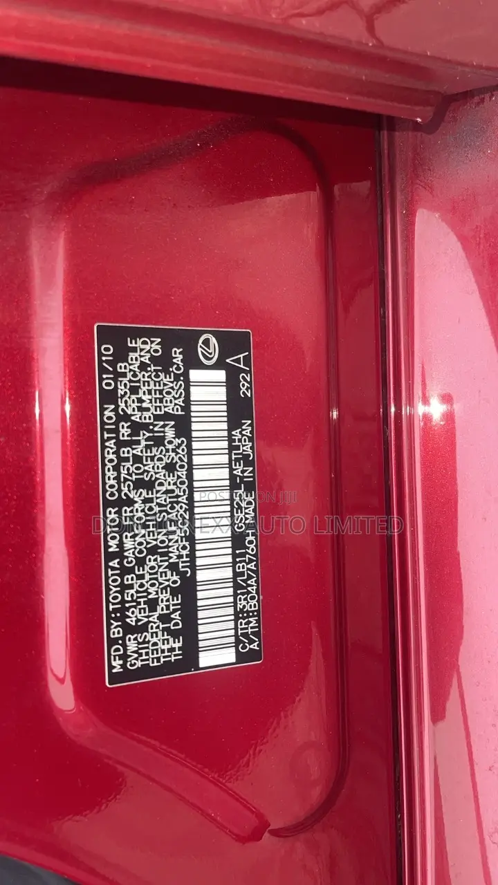 Lexus IS 250 AWD Automatic 2010 Red