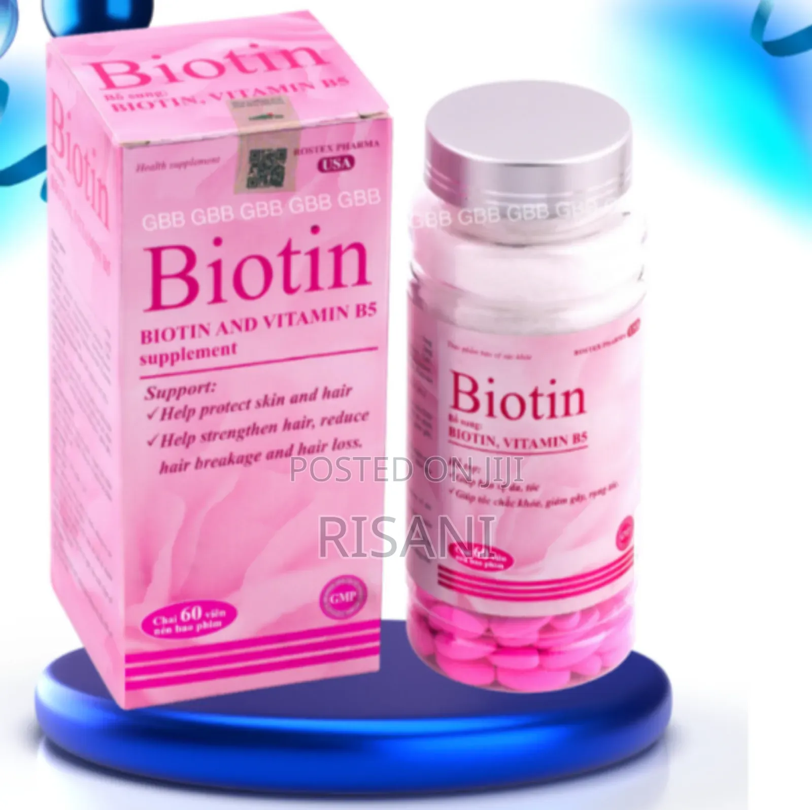 Biotin Tablets Supplement Pure Concentrated 60 Tablets