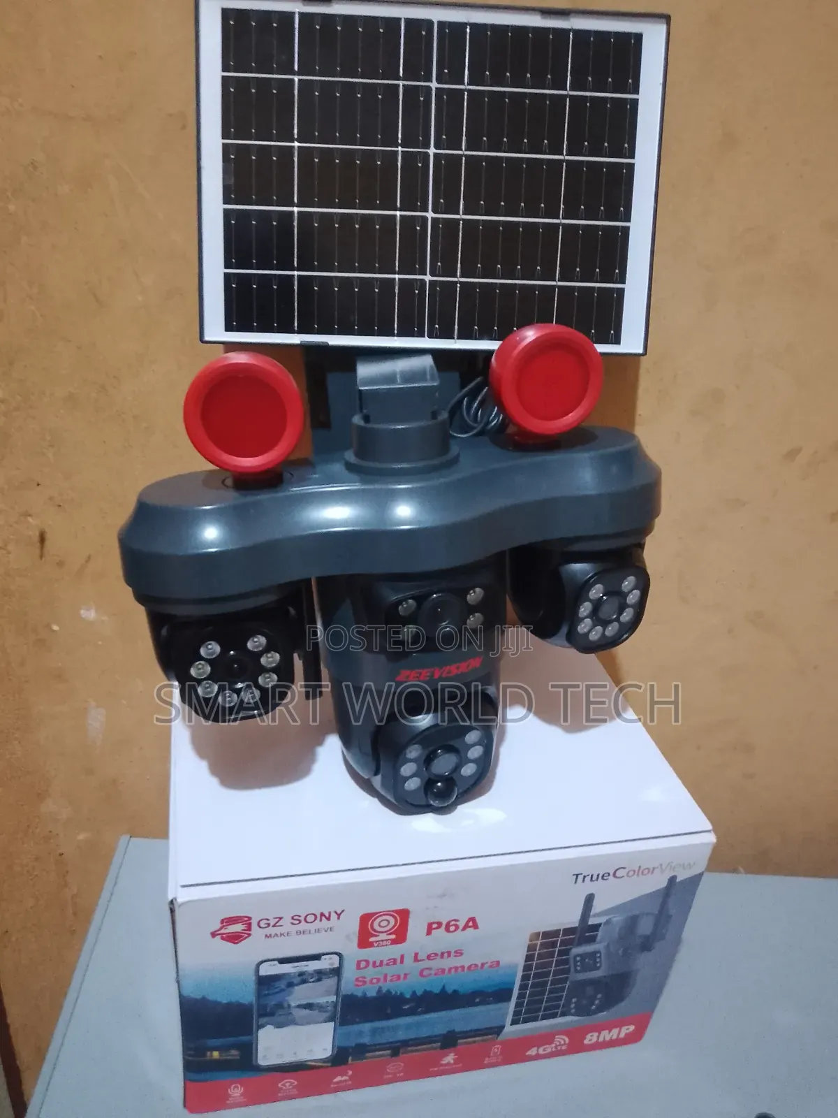 Three Lens PTZ CCTV Solar Camera With 4g