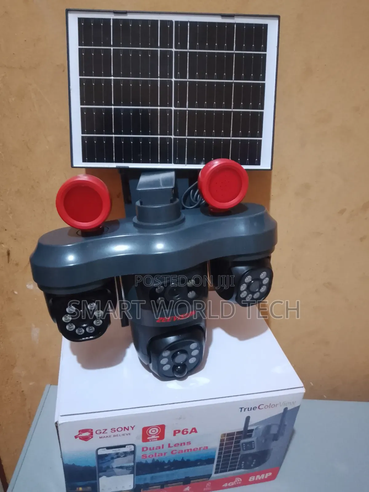 Three Lens CCTV Solar PTZ Camera 4g Network
