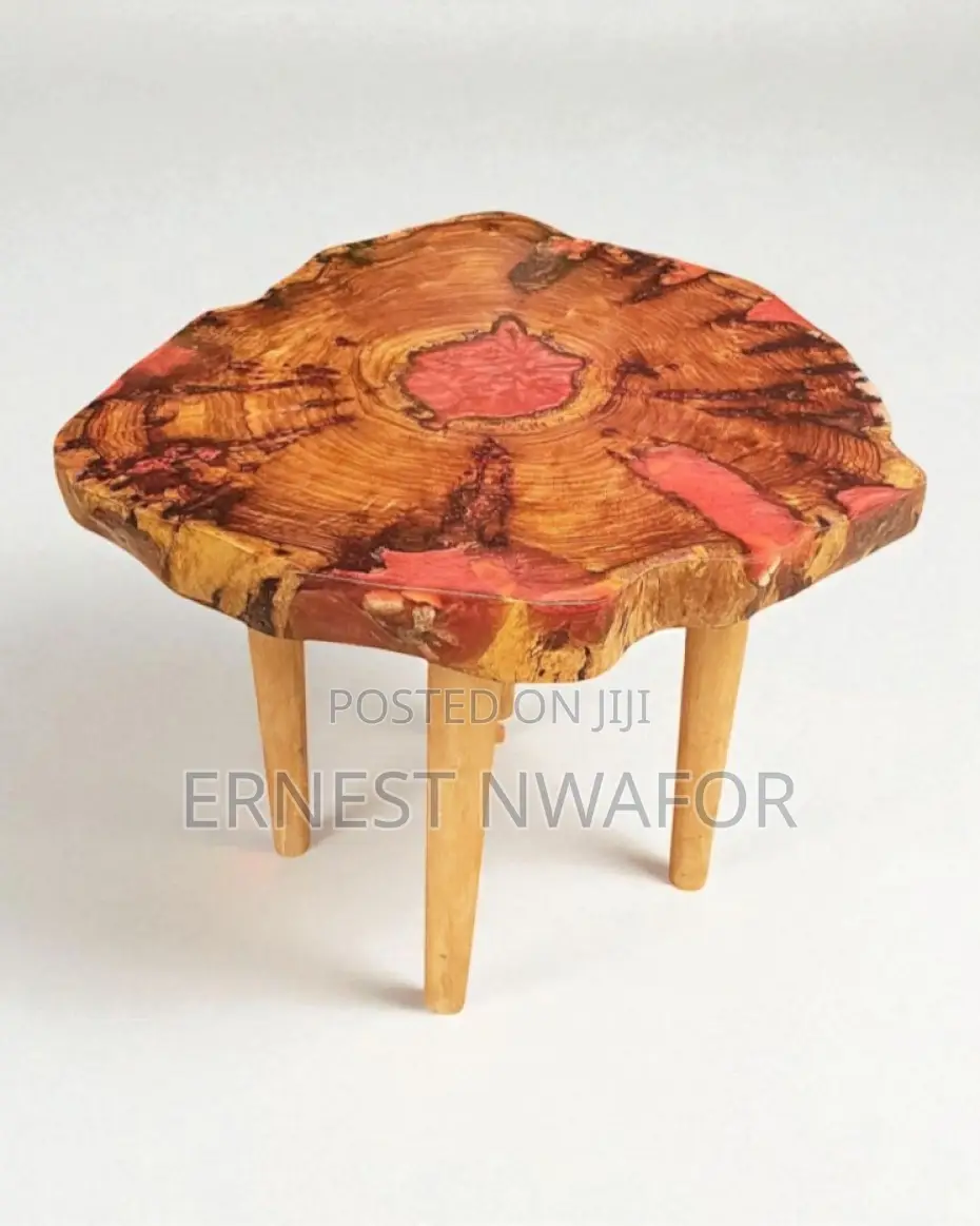 Handcrafted Oak Table, Slab Center Piece