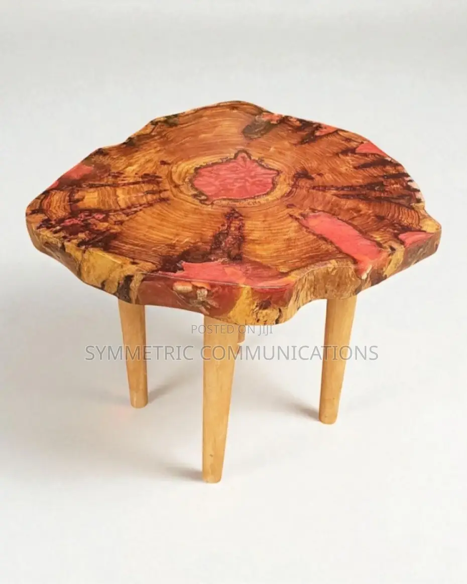 Handcrafted Oak Table, Slab Center Piece