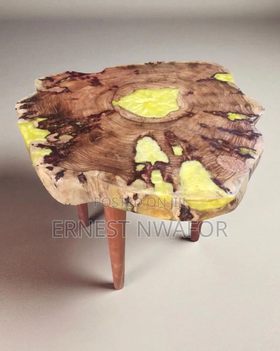 Handcrafted Oak Table, Slab Center Piece