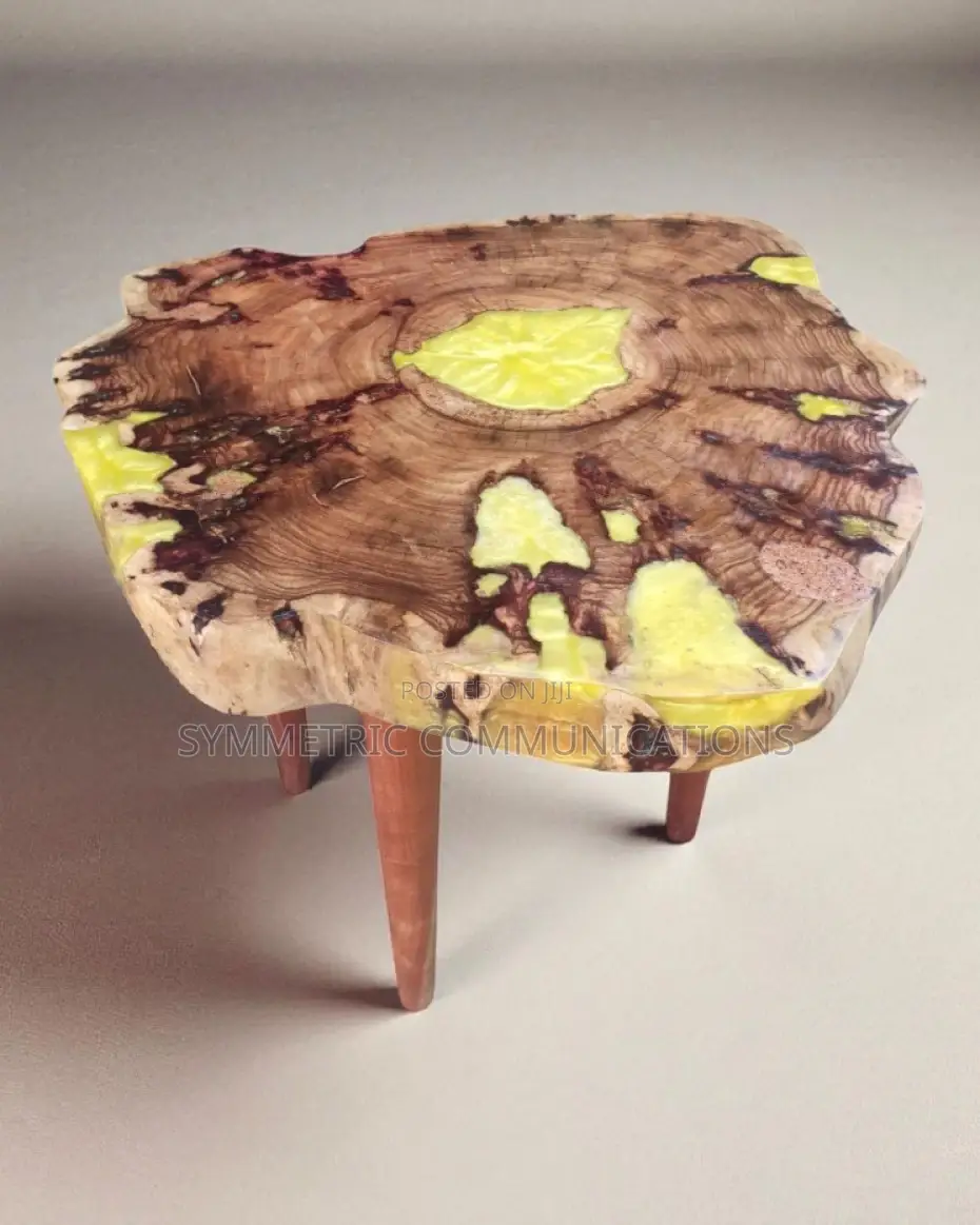 Handcrafted Oak Table, Slab Center Piece