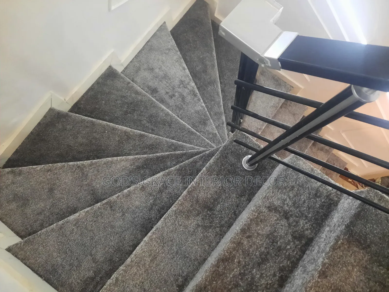 Gray Colour Turkish Staircase Rug Available