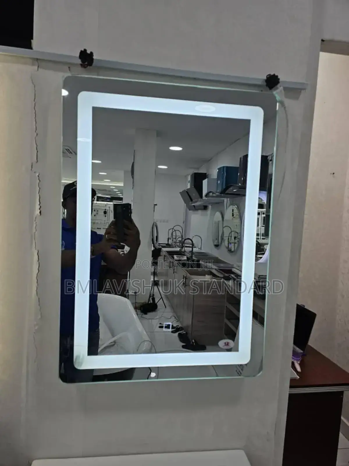 80 by 60 Rectangle Curved Led Mirror