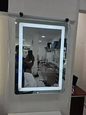 80 by 60 Rectangle Curved Led Mirror