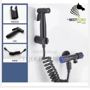 Black Pressing Shower With Accessories