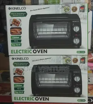 Kinelco 12l Electric Oven With Top Grill - 1200w Compact Baking Oven