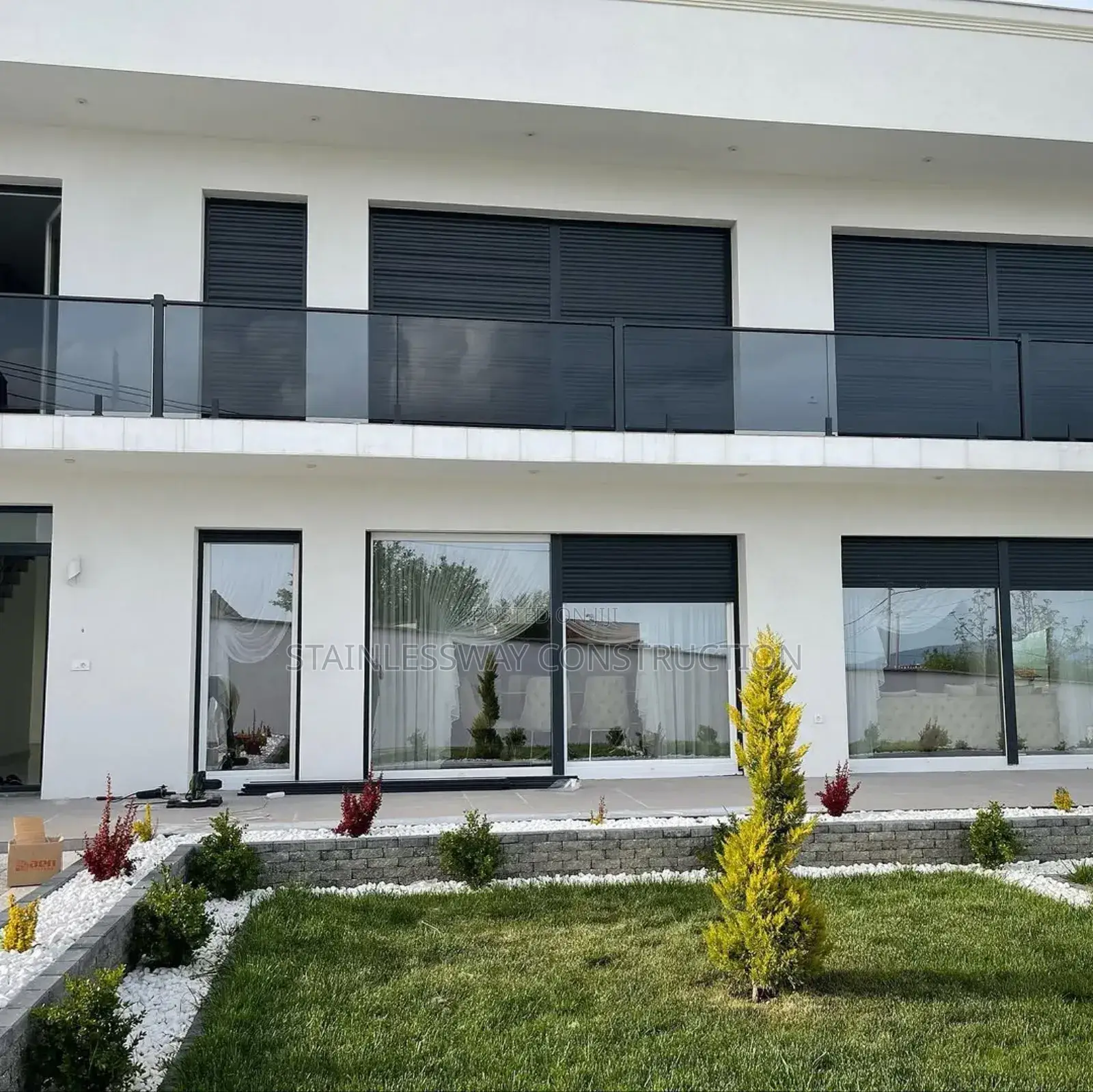 Elite Glass Dark Grey Solutions on Balcony