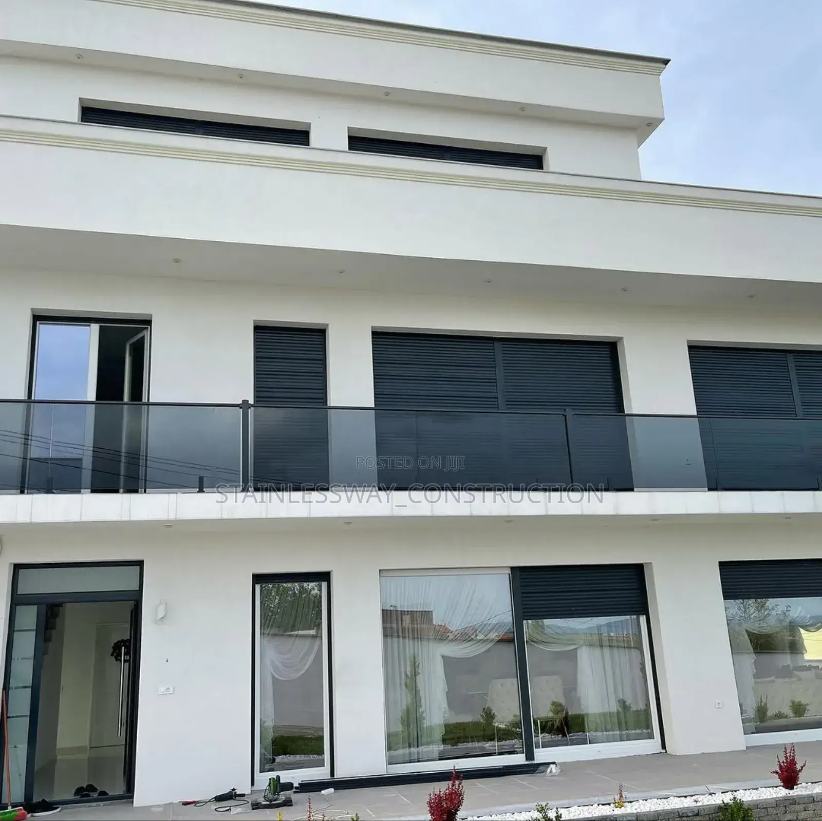 Elite Glass Dark Grey Solutions on Balcony