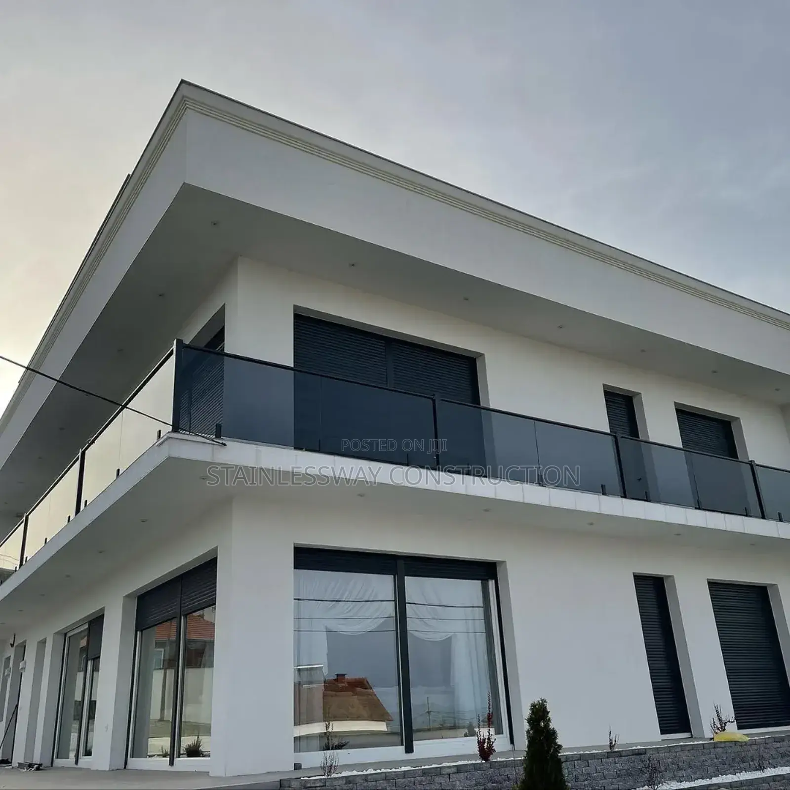 Elite Glass Dark Grey Solutions on Balcony
