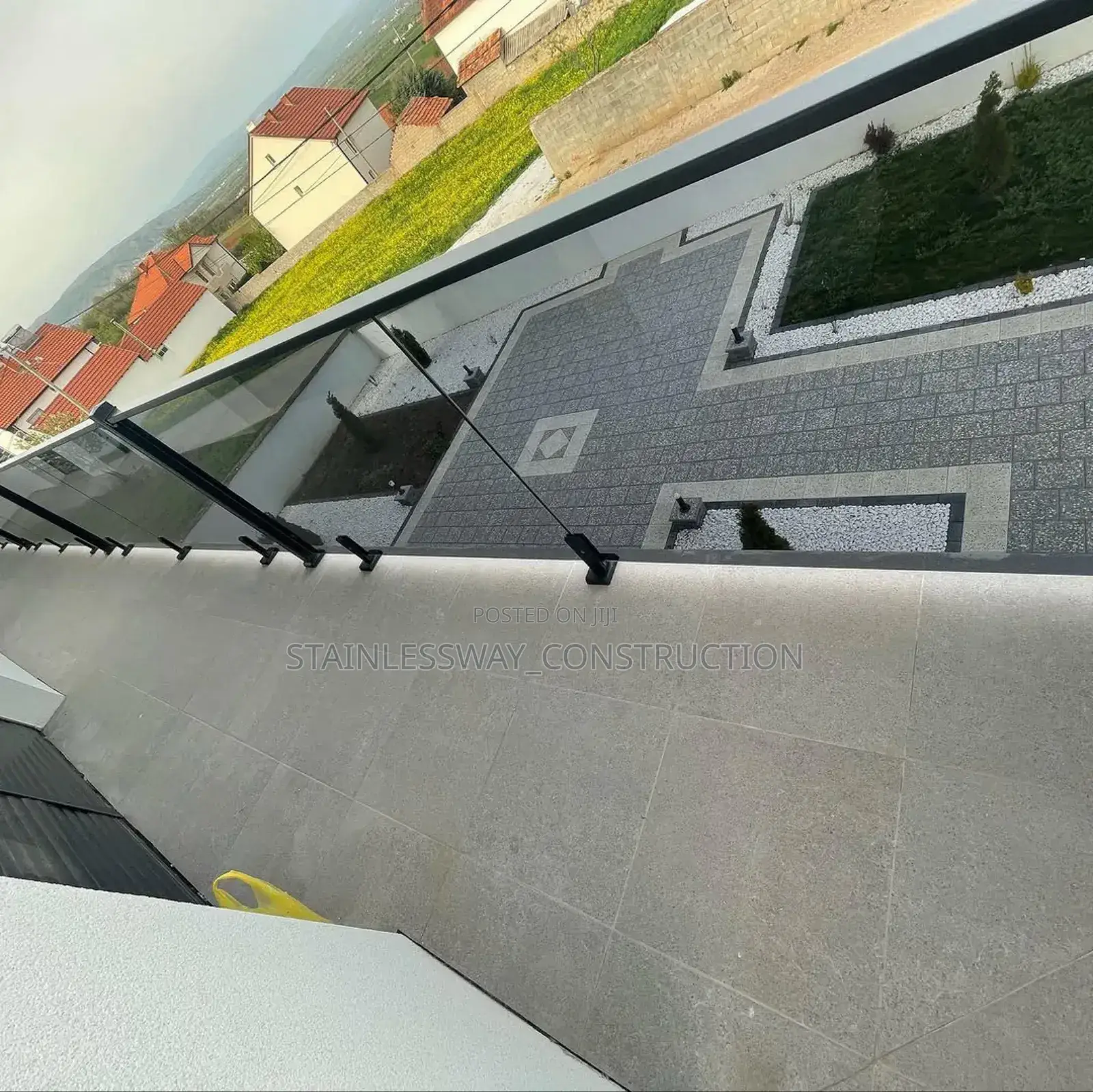 Elite Glass Dark Grey Solutions on Balcony