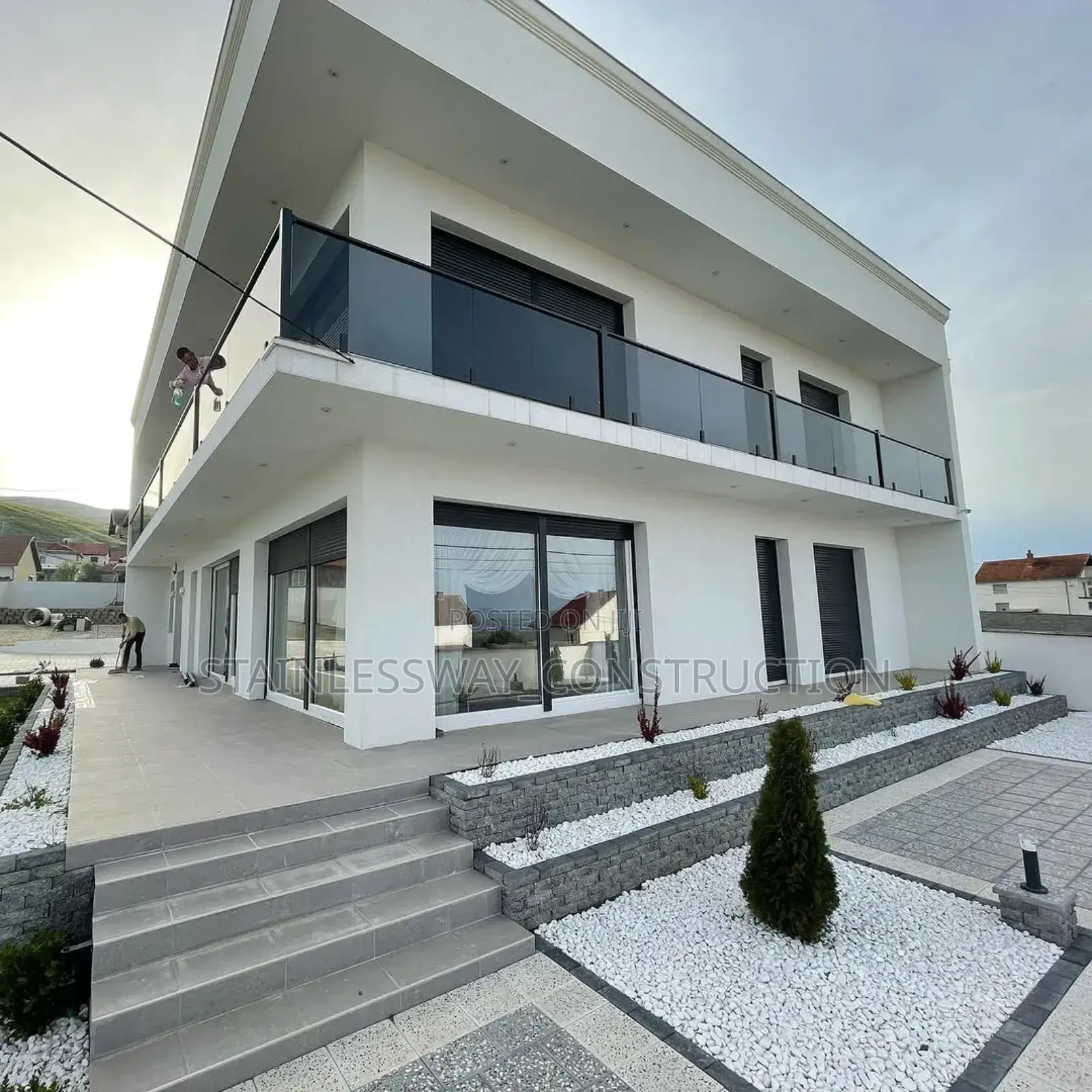 Elite Glass Dark Grey Solutions on Balcony