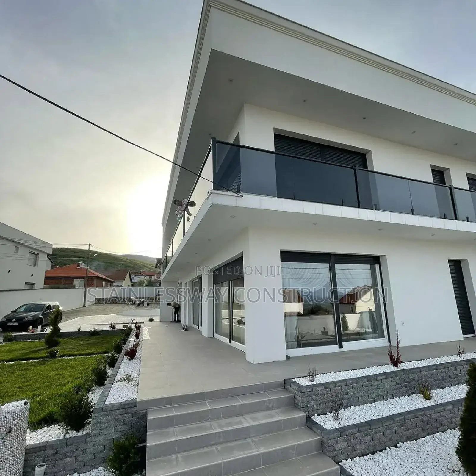 Elite Glass Dark Grey Solutions on Balcony