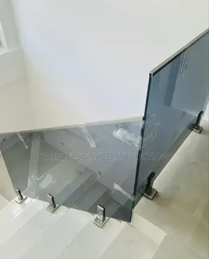 Precision Glass Dark Grey on Staircase Rail